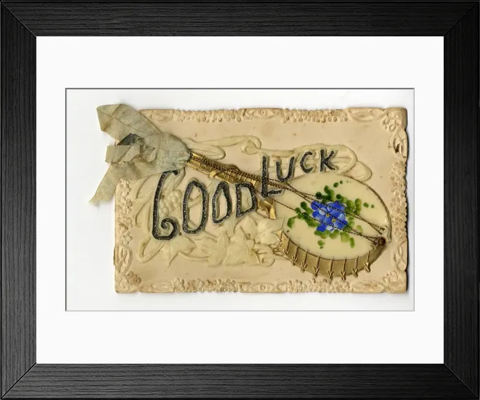 Framed Print : RMS Titanic - birthday card, Fred Pennal to wife Maud