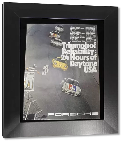 Porsche poster, Triumph of Reliability 24 hr Daytona USA