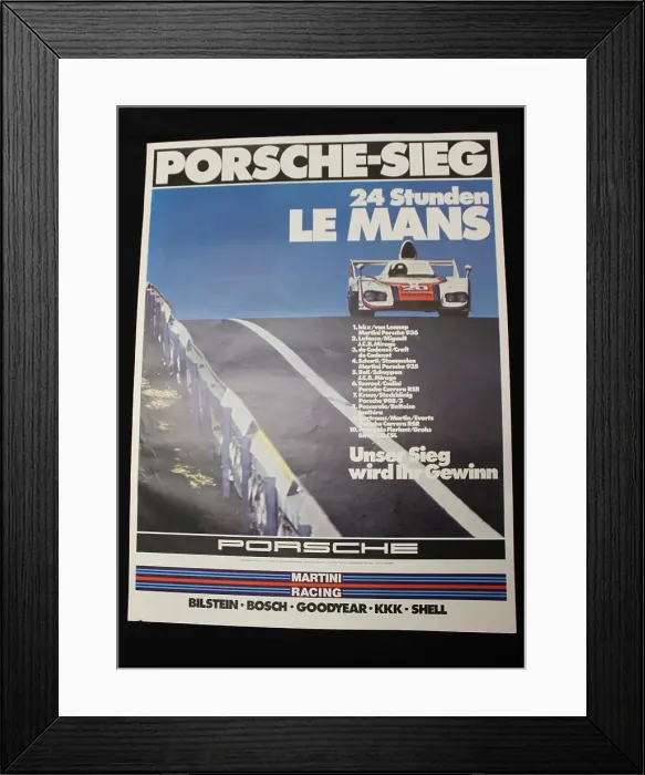 Framed Print : Porsche poster, Le Mans 24 hour race Framed Print : Porsche poster, Le Mans 24 hour race