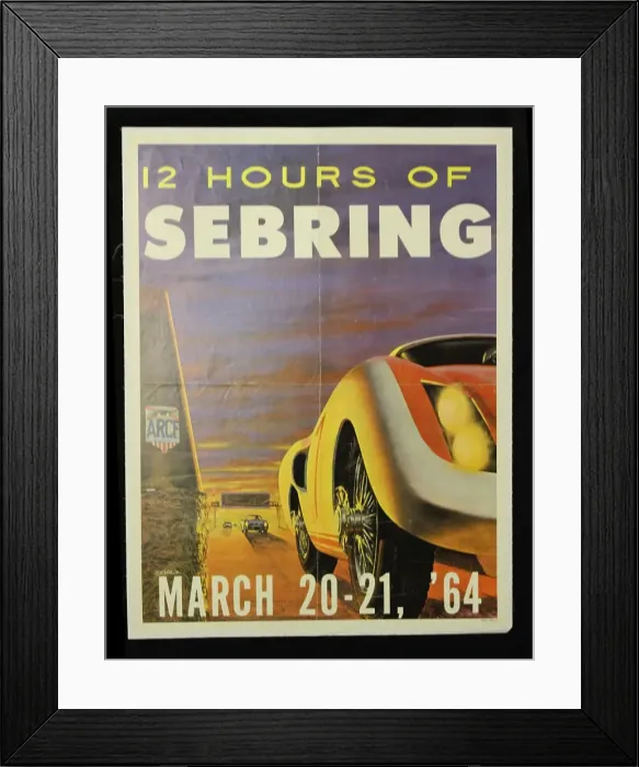 Framed Print : Sebring 12 hour race, 20-21 March 1964 Framed Print : Sebring 12 hour race, 20-21 March 1964