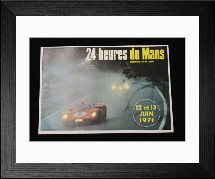 Framed Print : Poster, Le Mans 24 hour race, 12-13 June 1971 Framed Print : Poster, Le Mans 24 hour race, 12-13 June 1971