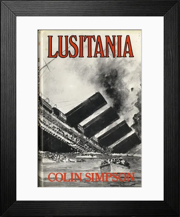 Framed Print : Book cover, Lusitania by Colin Simpson Framed Print : Book cover, Lusitania by Colin Simpson