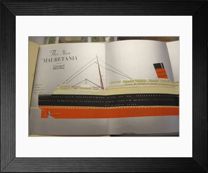 Framed Print : RMS Mauretania launch brochure Framed Print : RMS Mauretania launch brochure