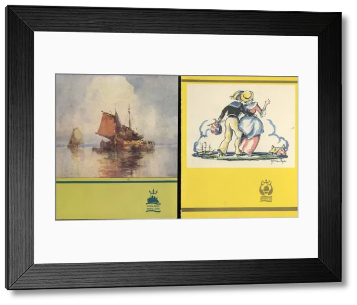 Framed Print : Cunard White Star - two brochures Framed Print : Cunard White Star - two brochures