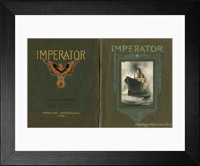 Framed Print : Hamburg-American Line, Imperator brochures Framed Print : Hamburg-American Line, Imperator brochures