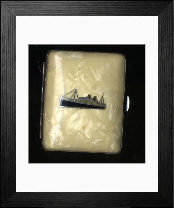 Framed Print : Shipboard souvenir - butterfly compact Framed Print : Shipboard souvenir - butterfly compact