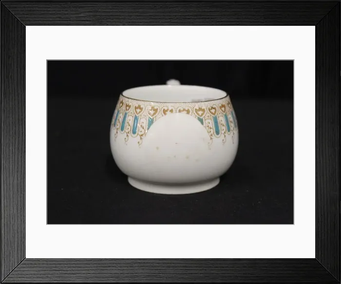 Framed Print : White Star Line - Wisteria pattern coffee cup Framed Print : White Star Line - Wisteria pattern coffee cup