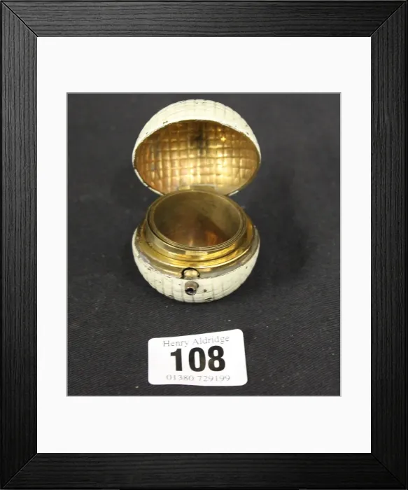 Framed Print : White Star Line - whisky tot in the shape of a golfball Framed Print : White Star Line - whisky tot in the shape of a golfball