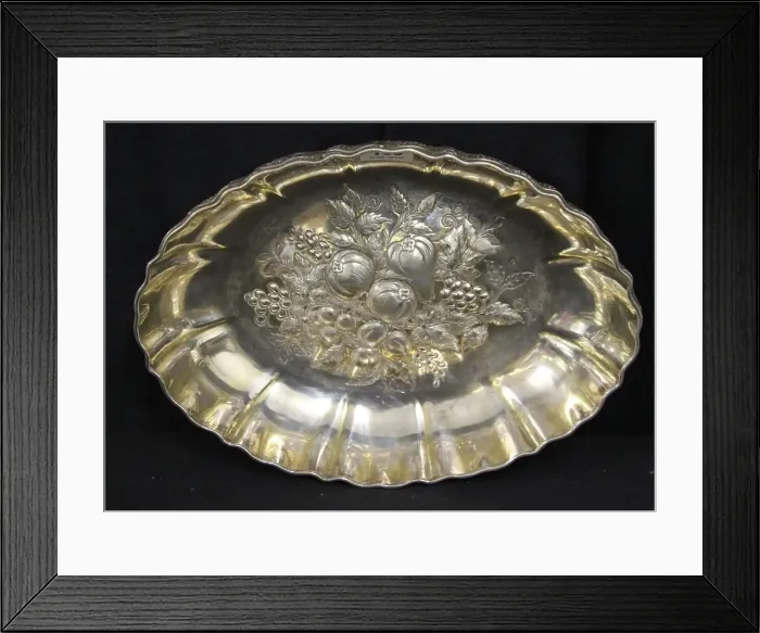 Framed Print : White Star Line - Elkington oval fruit bowl Framed Print : White Star Line - Elkington oval fruit bowl