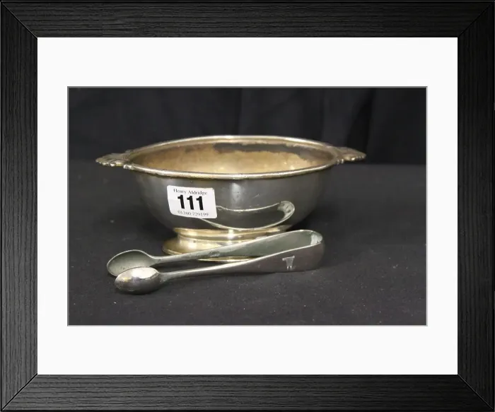 Framed Print : White Star Line - Elkington sugar bowl and tongs Framed Print : White Star Line - Elkington sugar bowl and tongs