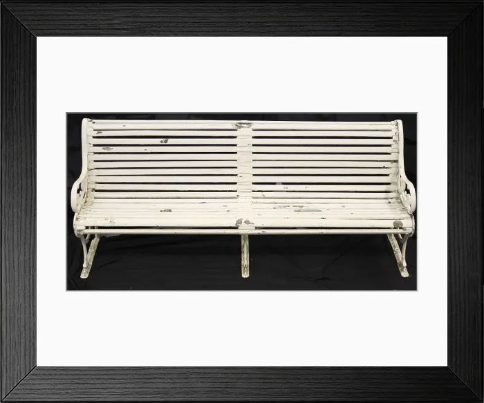Framed Print : RMS Olympic - cast iron deck bench Framed Print : RMS Olympic - cast iron deck bench