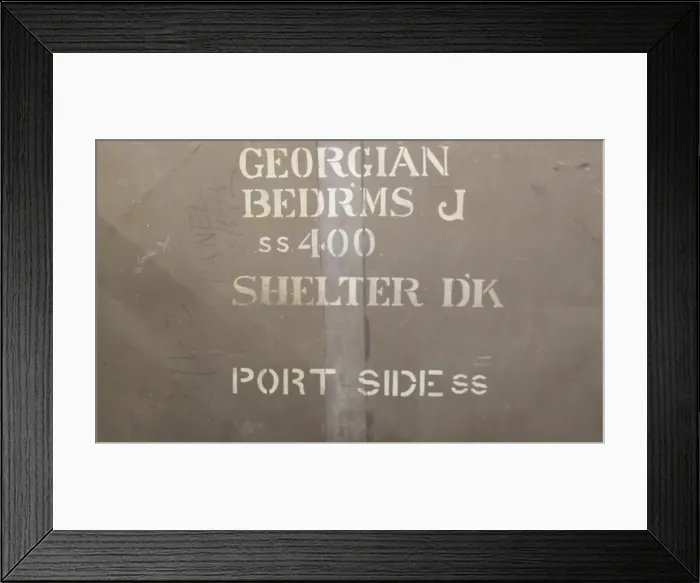 Framed Print : RMS Olympic - wooden panel from stateroom cabin Framed Print : RMS Olympic - wooden panel from stateroom cabin