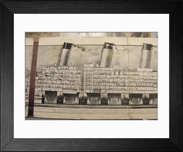 Framed Print : White Star Line - RMS Olympic promotional brochure Framed Print : White Star Line - RMS Olympic promotional brochure
