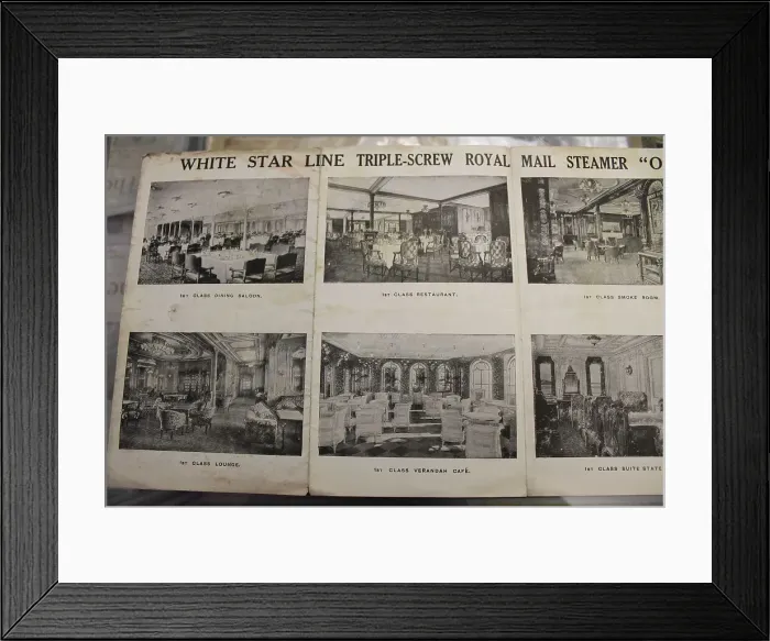 Framed Print : White Star Line - RMS Olympic promotional brochure Framed Print : White Star Line - RMS Olympic promotional brochure