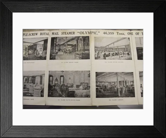 Framed Print : White Star Line - RMS Olympic promotional brochure Framed Print : White Star Line - RMS Olympic promotional brochure