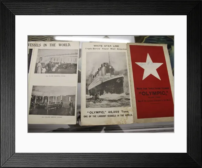 Framed Print : White Star Line - RMS Olympic promotional brochure Framed Print : White Star Line - RMS Olympic promotional brochure