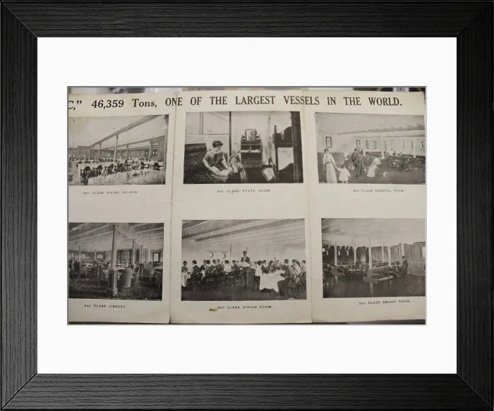 Framed Print : White Star Line - RMS Olympic promotional brochure Framed Print : White Star Line - RMS Olympic promotional brochure