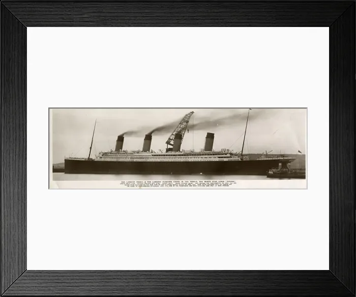 Framed Print : White Star Line, RMS Titanic - postcard at Belfast Framed Print : White Star Line, RMS Titanic - postcard at Belfast