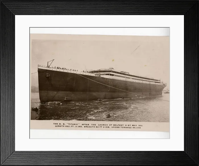 Framed Print : RMS Titanic after launch, Belfast Framed Print : RMS Titanic after launch, Belfast