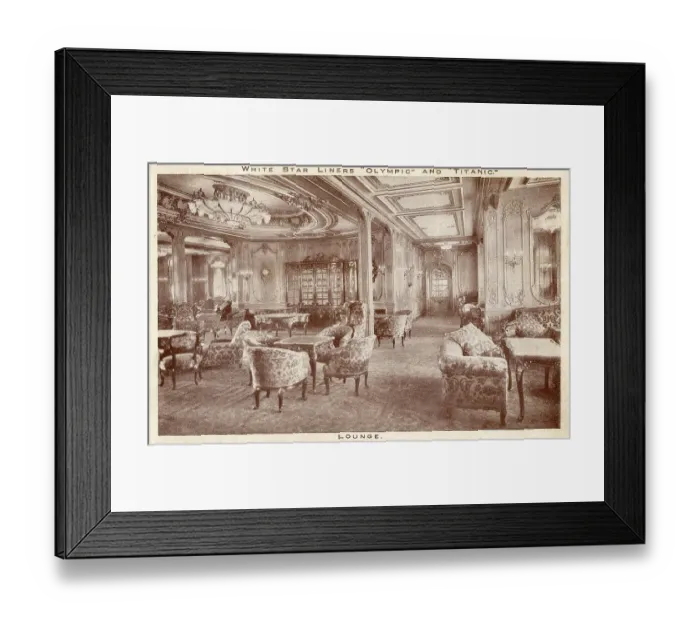 Framed Print : RMS Olympic and Titanic - Lounge Framed Print : RMS Olympic and Titanic - Lounge