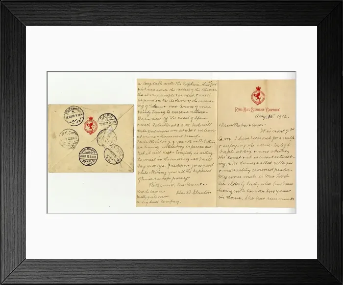 Framed Print : Letter written by Ida Stanton on board RMS Carpathia Framed Print : Letter written by Ida Stanton on board RMS Carpathia