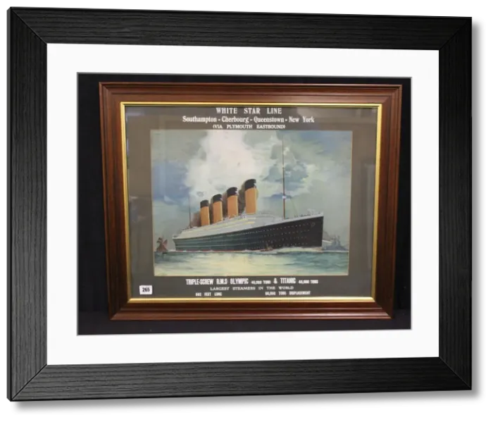 Framed Print : White Star Line, RMS Olympic and Titanic - framed poster Framed Print : White Star Line, RMS Olympic and Titanic - framed poster