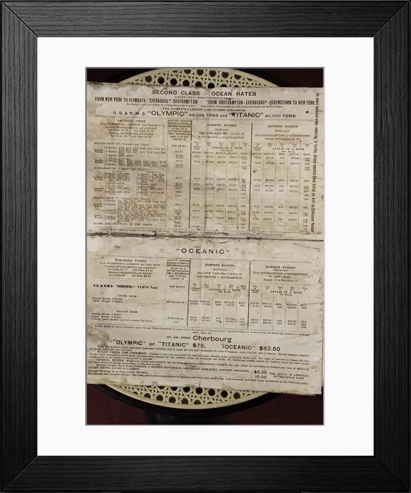 Framed Print : White Star Line, Olympic and Titanic, brochure Framed Print : White Star Line, Olympic and Titanic, brochure