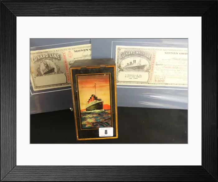 Framed Print : Cunard and White Star Line - three items Framed Print : Cunard and White Star Line - three items