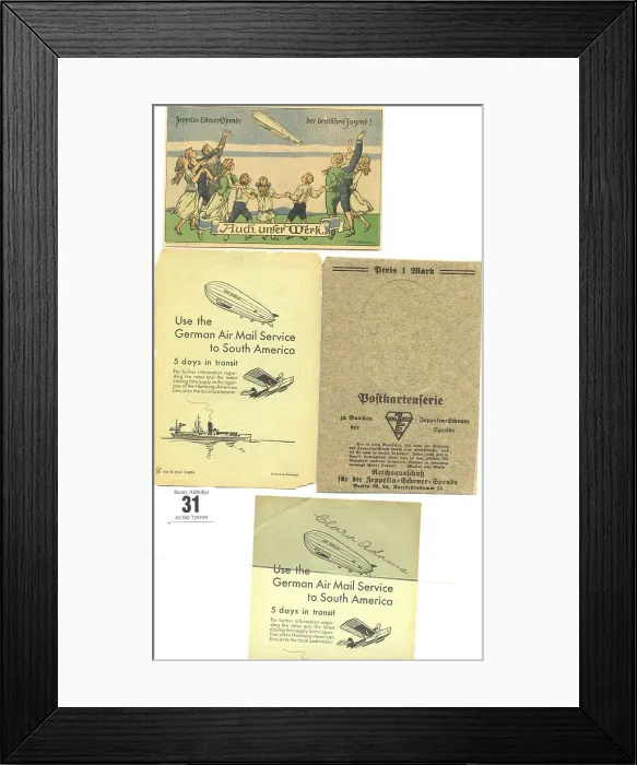 Framed Print : Zeppelin airship - four items Framed Print : Zeppelin airship - four items