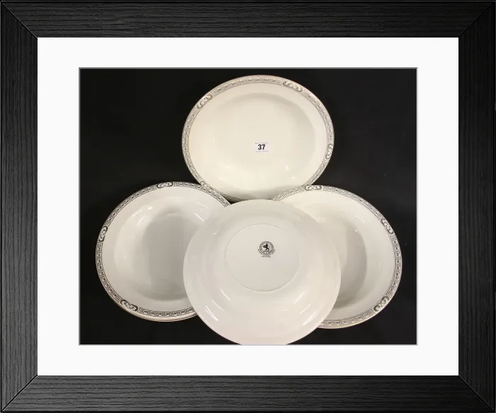 Framed Print : Cunard Line, four Booths soup bowls Framed Print : Cunard Line, four Booths soup bowls
