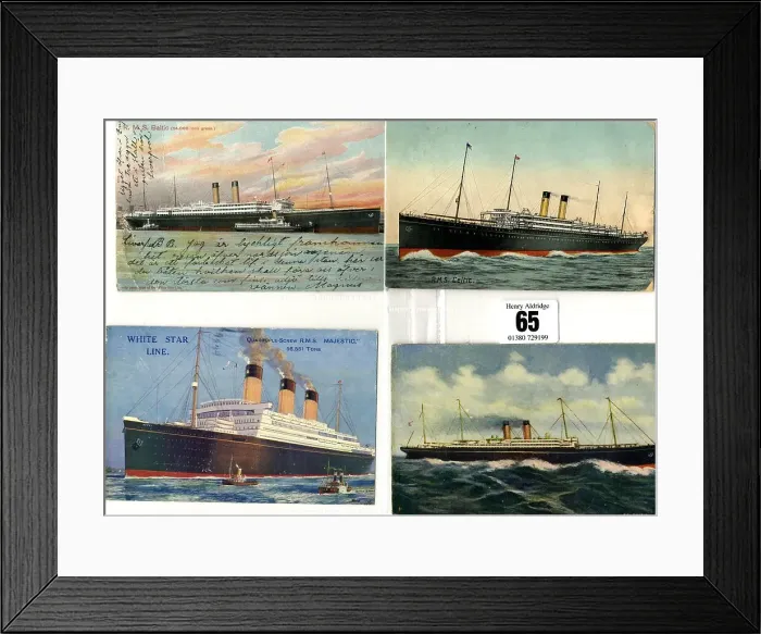Framed Print : White Star Line - four postcards Framed Print : White Star Line - four postcards