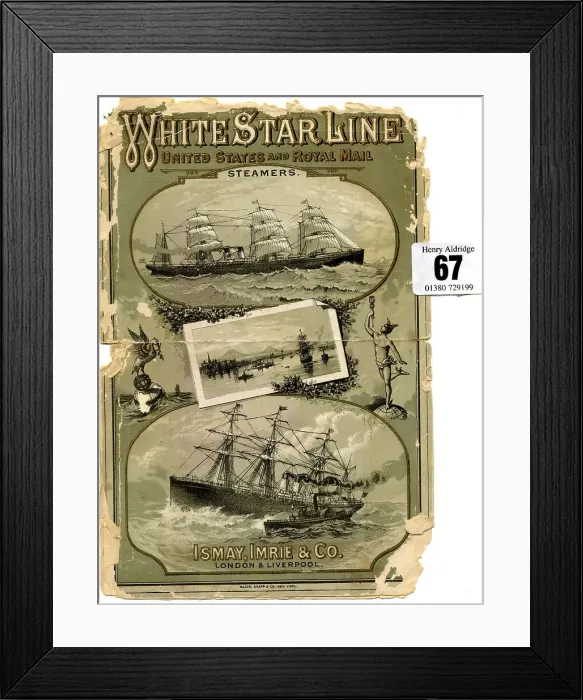 Framed Print : White Star Line, Ismay, Imrie & Co, steamers Framed Print : White Star Line, Ismay, Imrie & Co, steamers