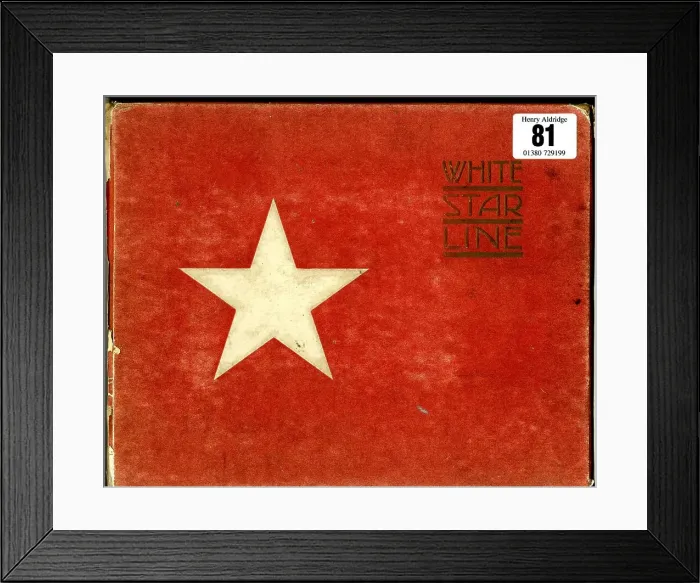 Framed Print : White Star Line, RMS Olympic, cover design Framed Print : White Star Line, RMS Olympic, cover design