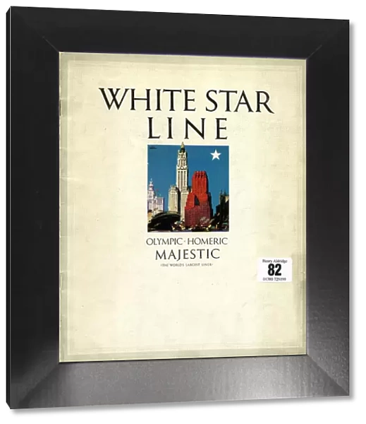 White Star Line, Olympic, Homeric, Majestic, cover design