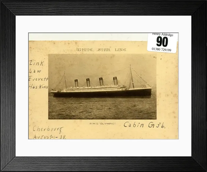 Framed Print : White Star Line, RMS Olympic, abstract of logs Framed Print : White Star Line, RMS Olympic, abstract of logs