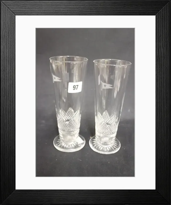 Framed Print : White Star Line - two First Class celery glasses Framed Print : White Star Line - two First Class celery glasses