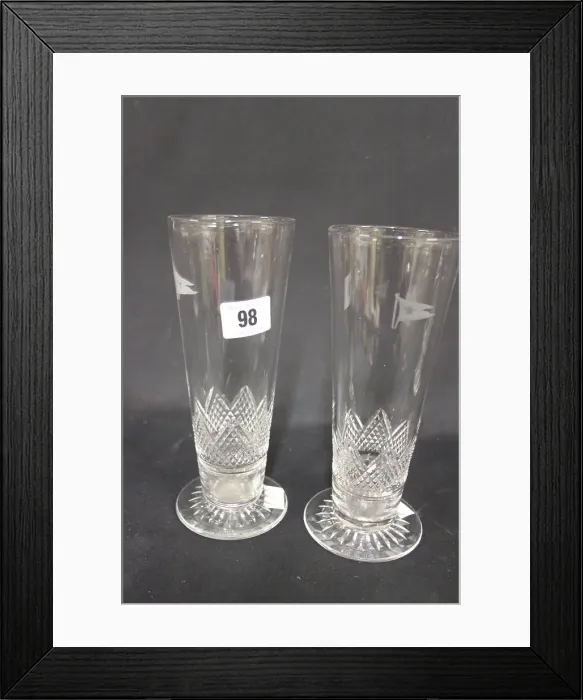 Framed Print : White Star Line - two First Class celery glasses Framed Print : White Star Line - two First Class celery glasses