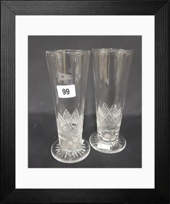 Framed Print : White Star Line - two First Class celery glasses Framed Print : White Star Line - two First Class celery glasses