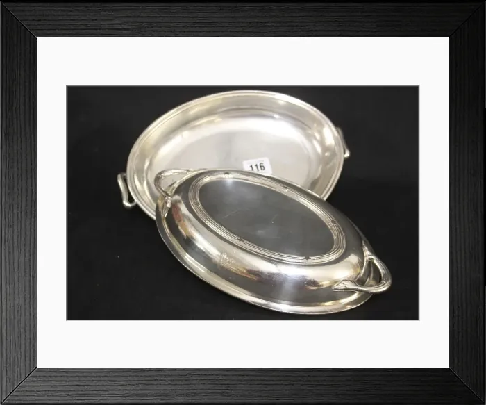 Framed Print : White Star Line - two oval serving dishes Framed Print : White Star Line - two oval serving dishes
