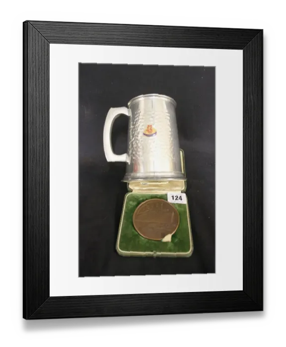 Framed Print : Captain John Treasure Jones Archive - tankard and coin Framed Print : Captain John Treasure Jones Archive - tankard and coin