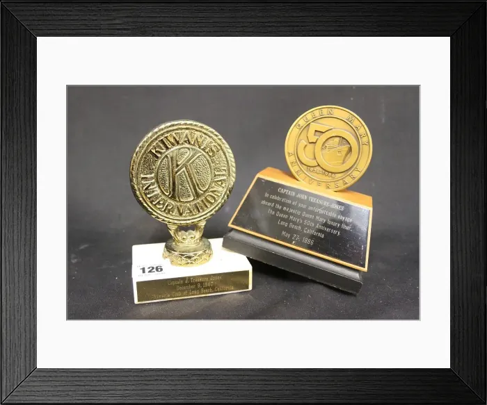 Framed Print : Captain John Treasure Jones Archive - two awards Framed Print : Captain John Treasure Jones Archive - two awards