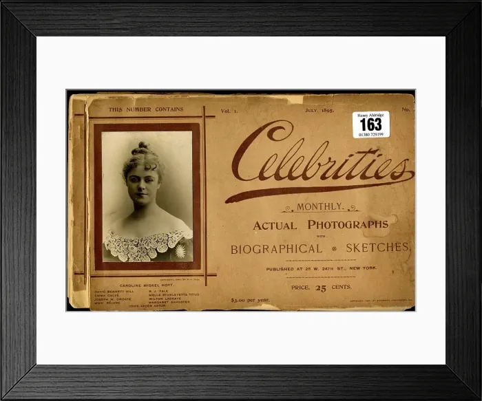 Framed Print : Cover design, Celebrities Monthly, photographs, sketches Framed Print : Cover design, Celebrities Monthly, photographs, sketches