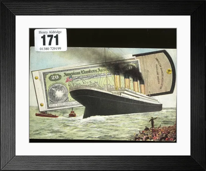 Framed Print : RMS Titanic card, American Bankers Association Framed Print : RMS Titanic card, American Bankers Association