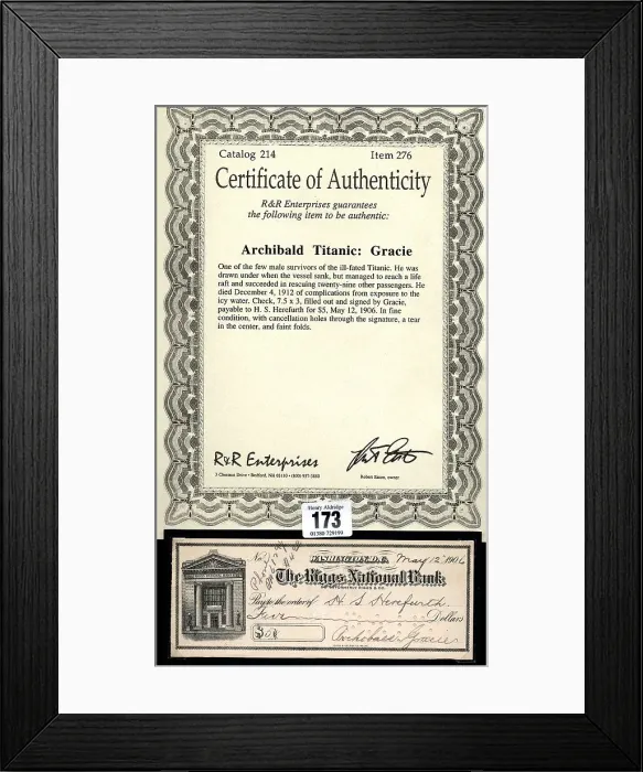 Framed Print : RMS Titanic - Archibald Gracie, passenger and survivor Framed Print : RMS Titanic - Archibald Gracie, passenger and survivor