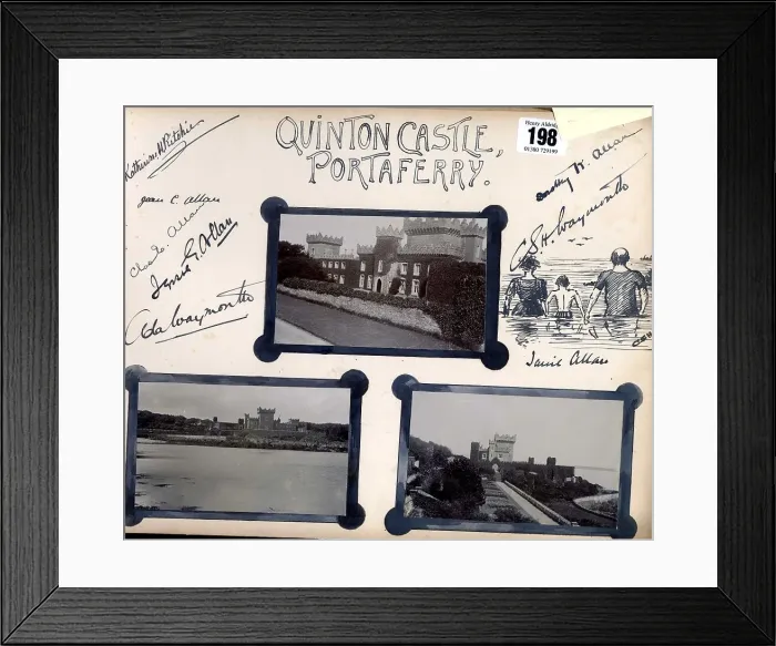 Framed Print : Harland and Wolff, page from album, Quinton Castle Framed Print : Harland and Wolff, page from album, Quinton Castle