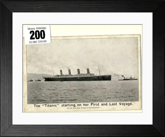 Framed Print : White Star Line, RMS Titanic - postcard Framed Print : White Star Line, RMS Titanic - postcard