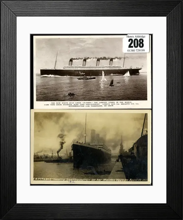 Framed Print : White Star Line, Titanic and Olympic postcards Framed Print : White Star Line, Titanic and Olympic postcards