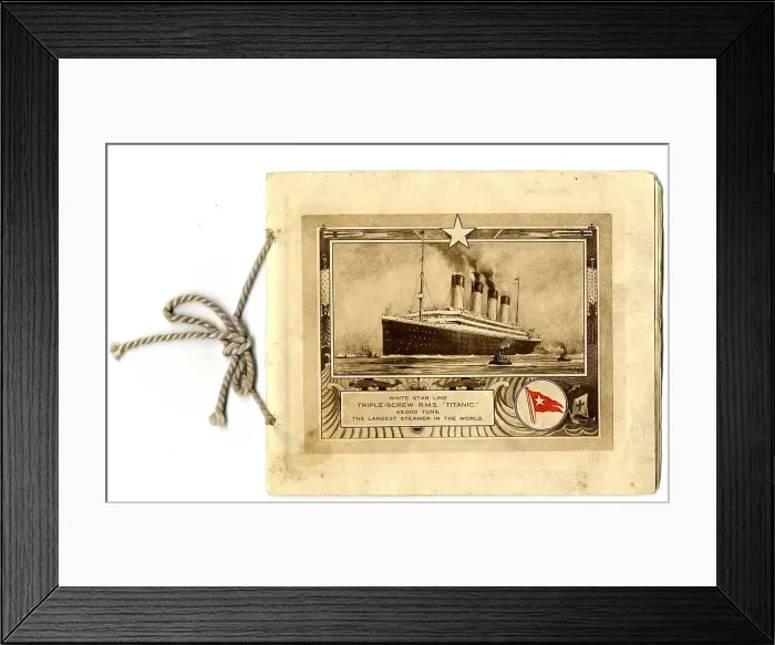 Framed Print : White Star Line, RMS Titanic - publicity booklet Framed Print : White Star Line, RMS Titanic - publicity booklet
