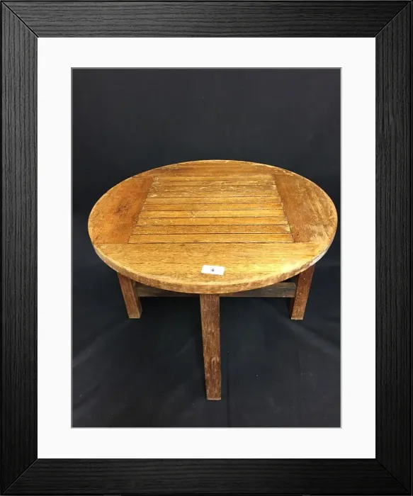 Framed Print : Cunard Line - teak coffee table recycled from a ship Framed Print : Cunard Line - teak coffee table recycled from a ship