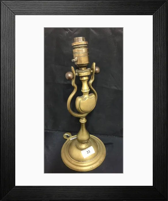Framed Print : Maritime - brass gimble lamp Framed Print : Maritime - brass gimble lamp